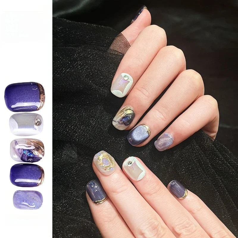 Dreamy Blue Ombre Ballet Nail