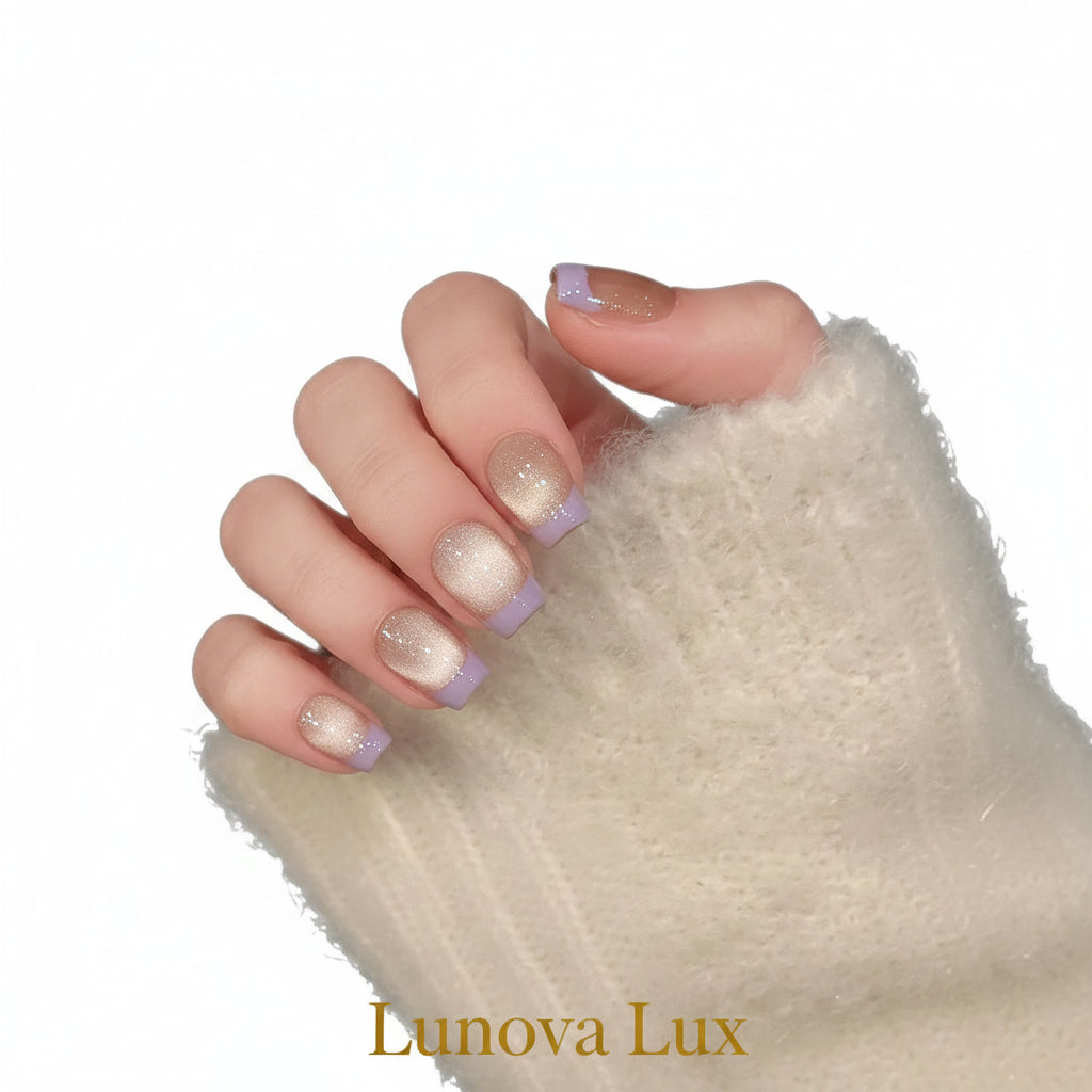 Lavender French Nails