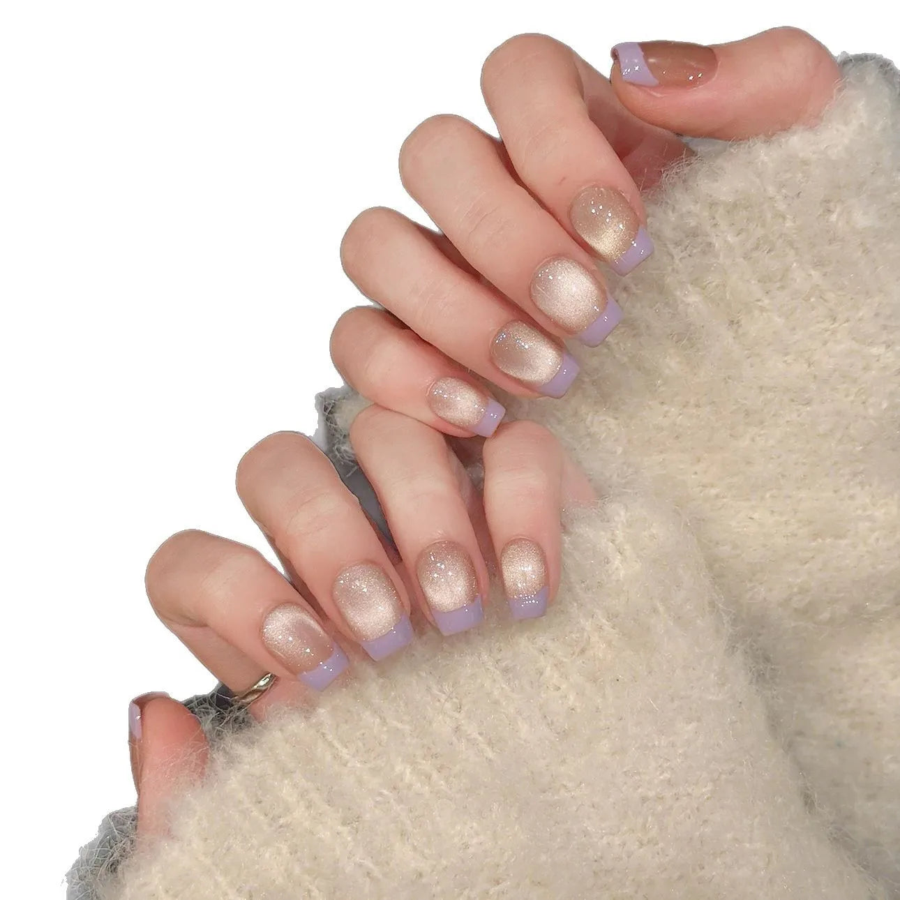 Moonlit Petal Nails