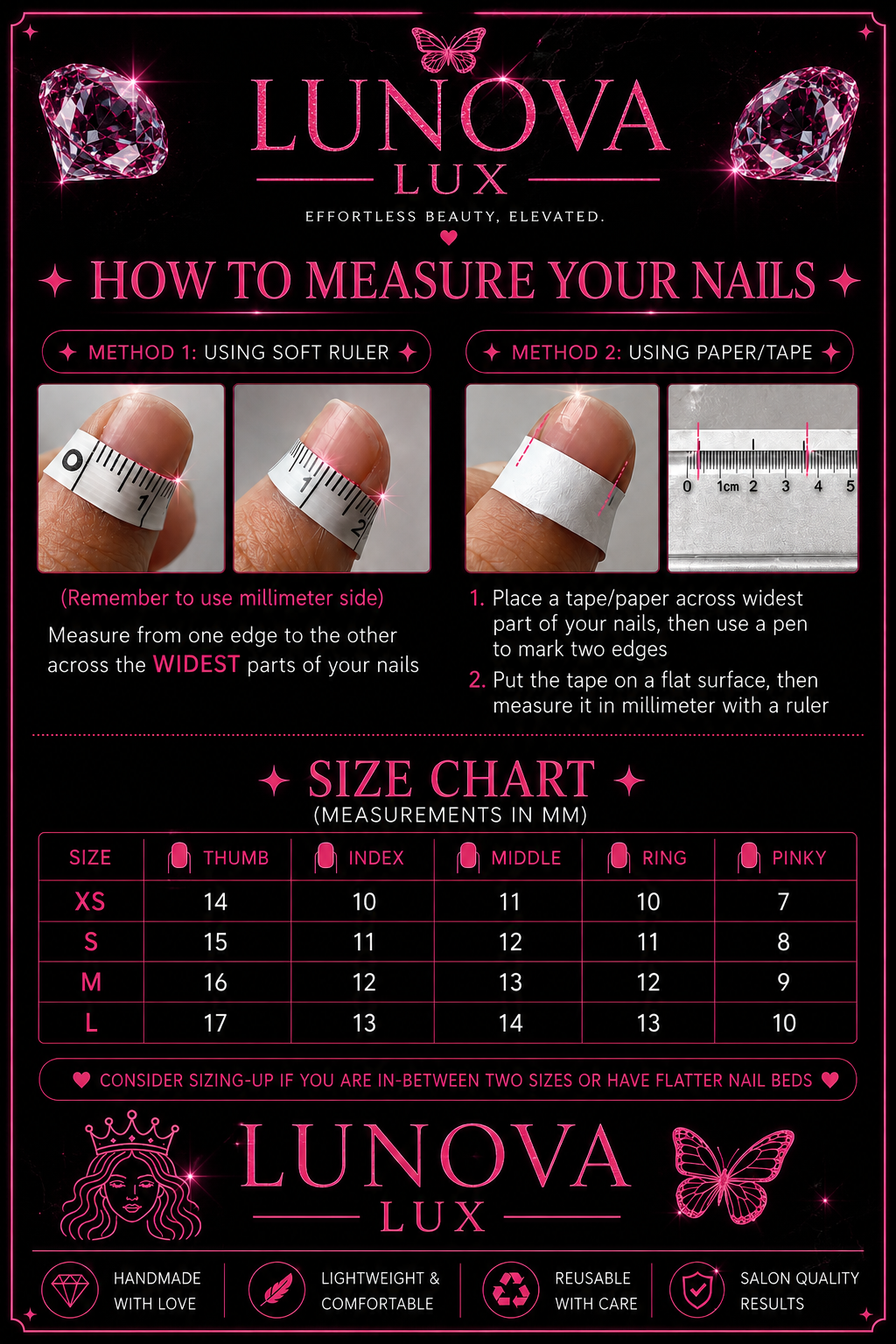 Silver Butterfly Cat Eye Nails