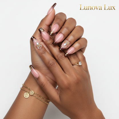 Pink Leopard Square Nails