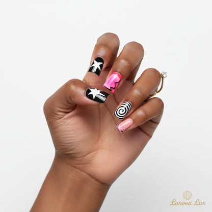 Black French Duck Nails