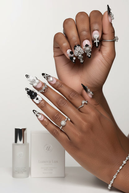 Y2k Punk Bow Coffin Nails