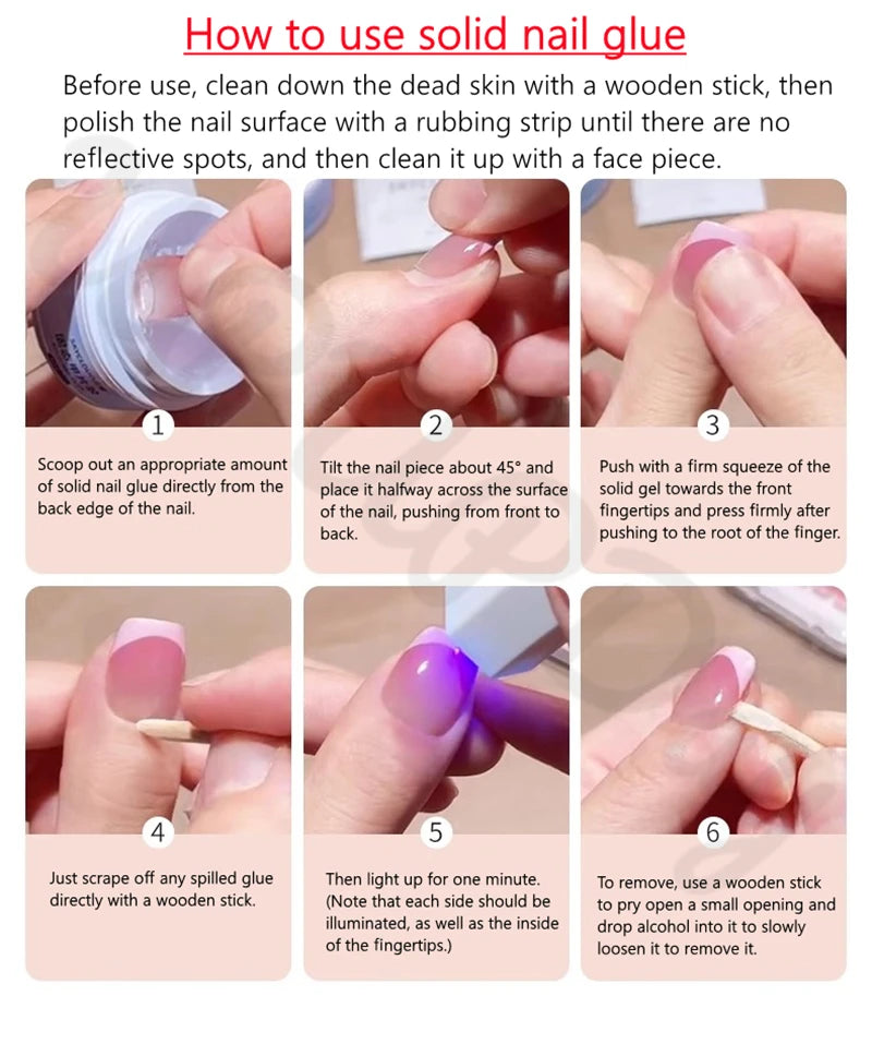Planet Butterfly Glitter Press-On Nails