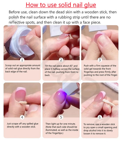 Planet Butterfly Glitter Press-On Nails