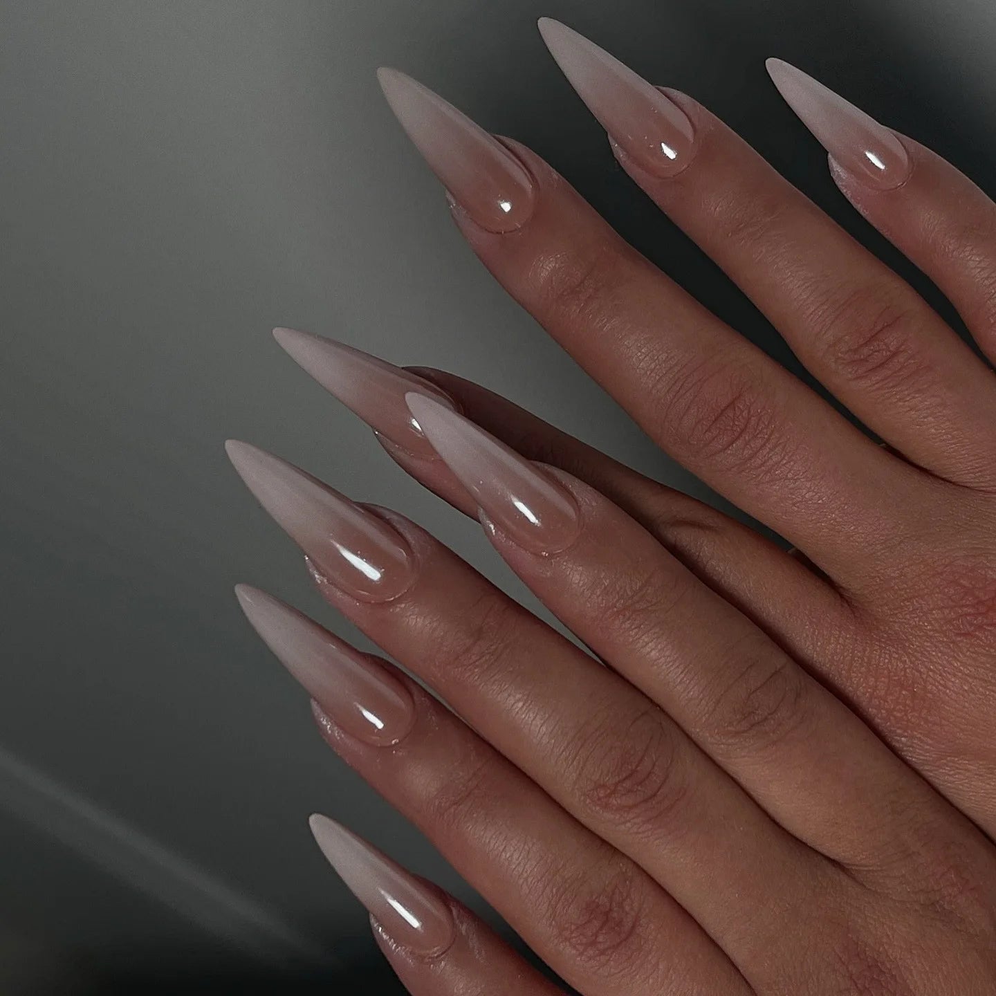 Blue Cat Eye Long Stiletto Press-On Nails