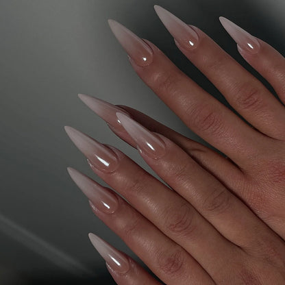 Blue Cat Eye Long Stiletto Press-On Nails