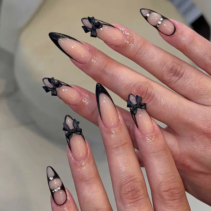 Blue Cat Eye Long Stiletto Press-On Nails