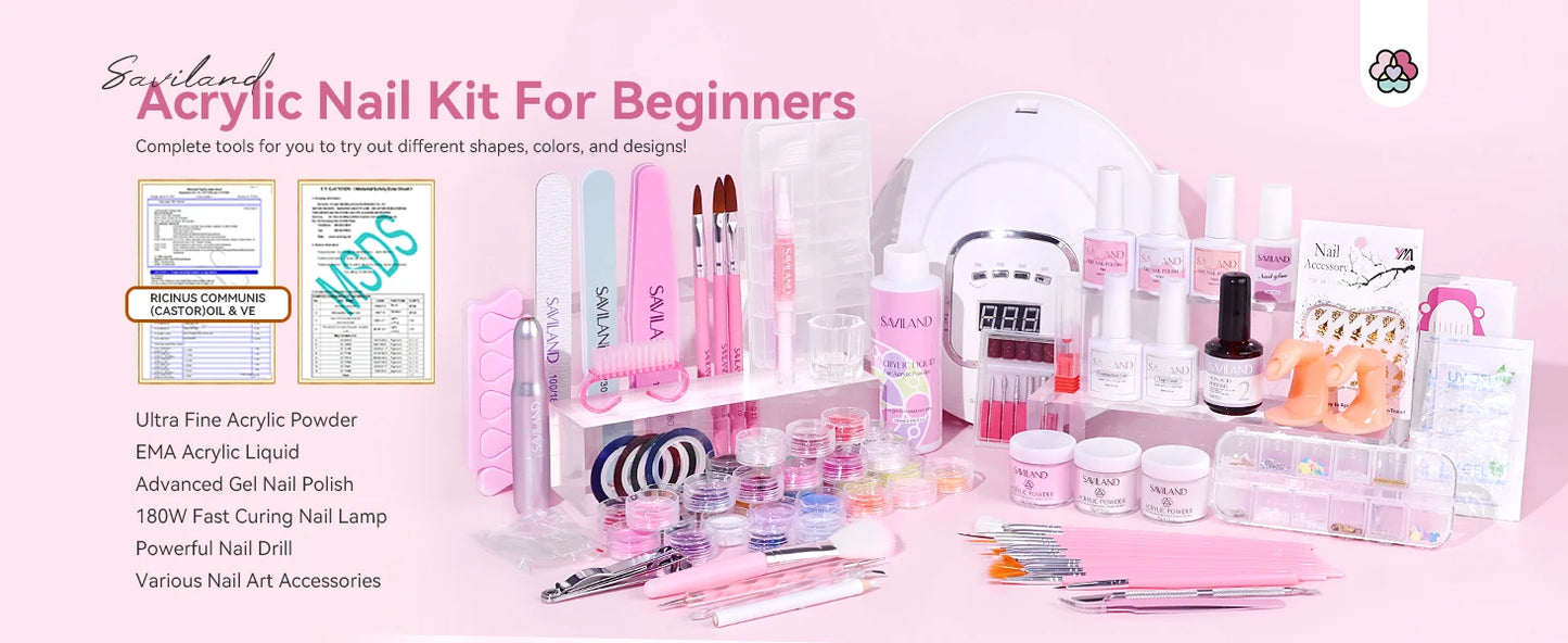 Saviland Complete Acrylic Nail Kit