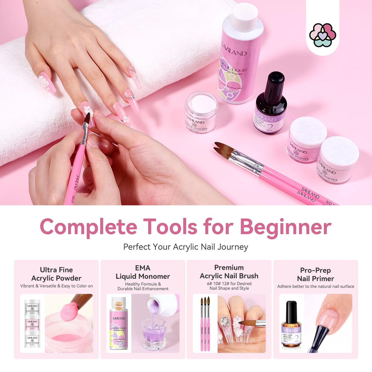 Saviland Complete Acrylic Nail Kit