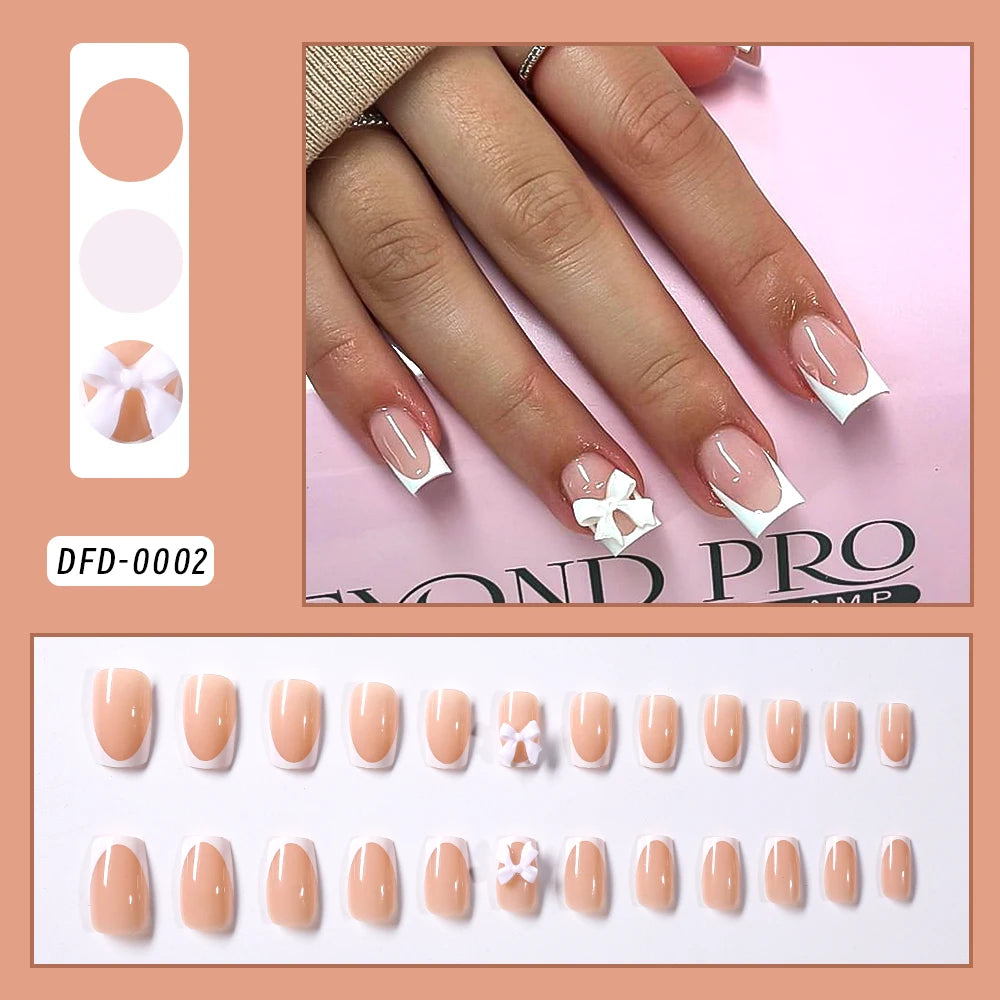 Pink Moon Star Coffin Nails