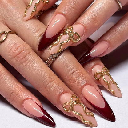 Blue Cat Eye Long Stiletto Press-On Nails
