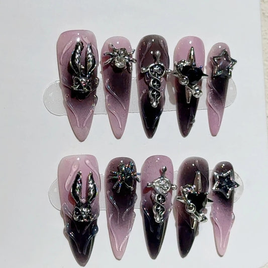 Halloween Y2K 3D Almond Press-On Nails