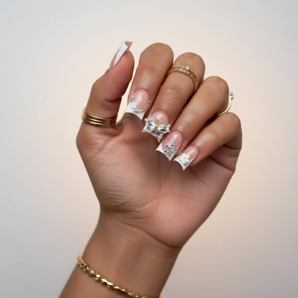 Black French Duck Nails