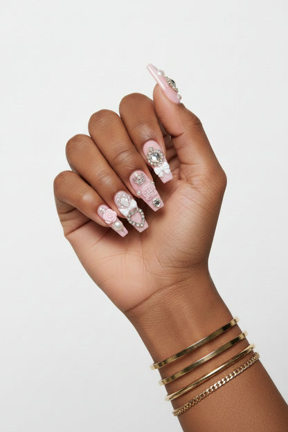 Y2k Punk Bow Coffin Nails