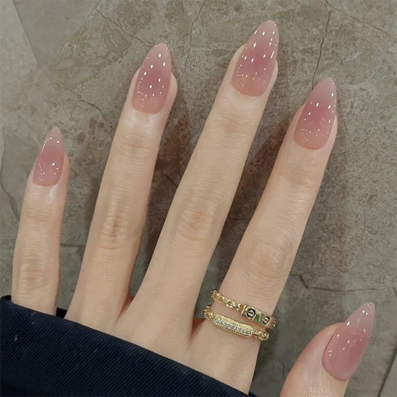 Blue Cat Eye Long Stiletto Press-On Nails