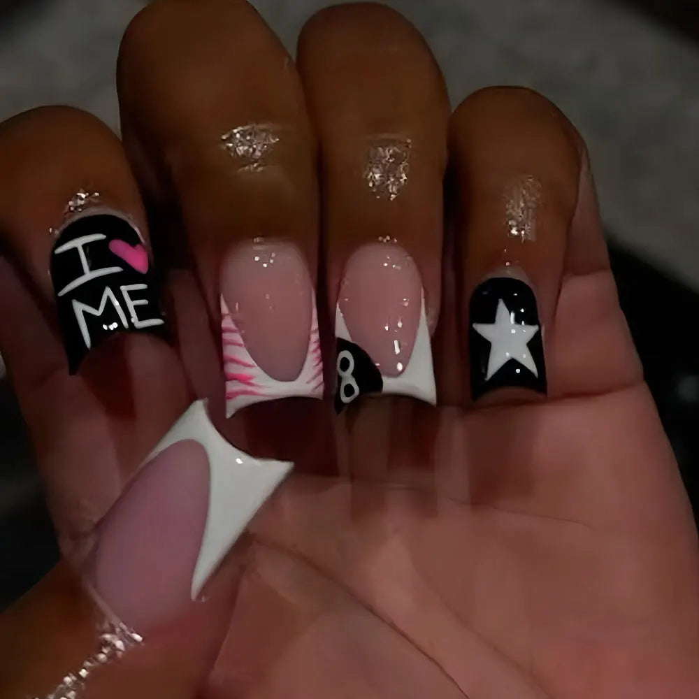 Gothic Cross Snake Duck Nails