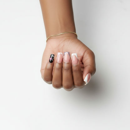 Black French Duck Nails