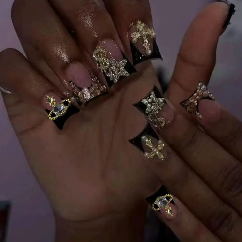 Gothic Cross Snake Duck Nails