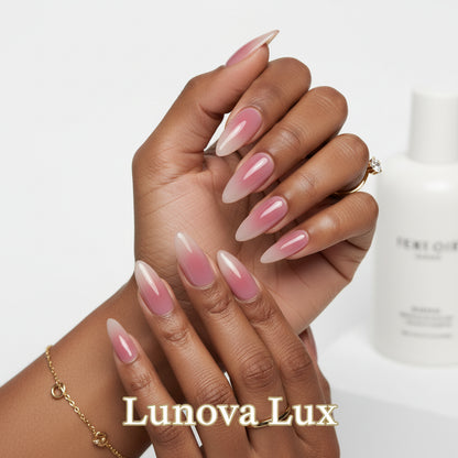 Pink Glitter Ombre Nails