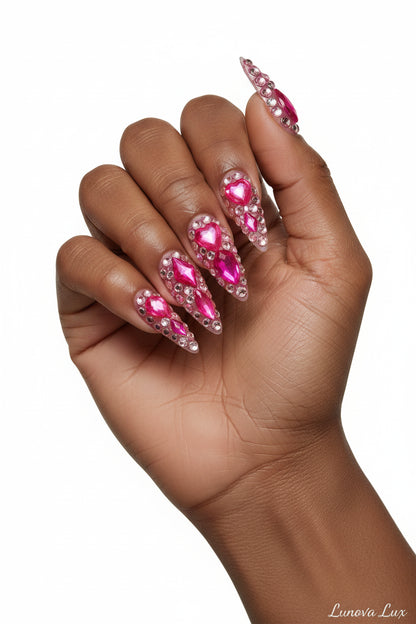 Rhinestone Stiletto Press-On Nails