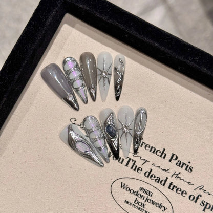 Halloween Y2K 3D Almond Press-On Nails