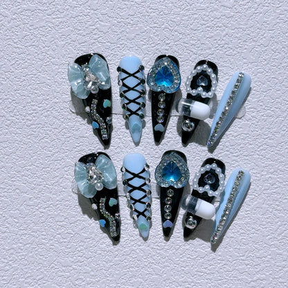 Halloween Y2K 3D Almond Press-On Nails
