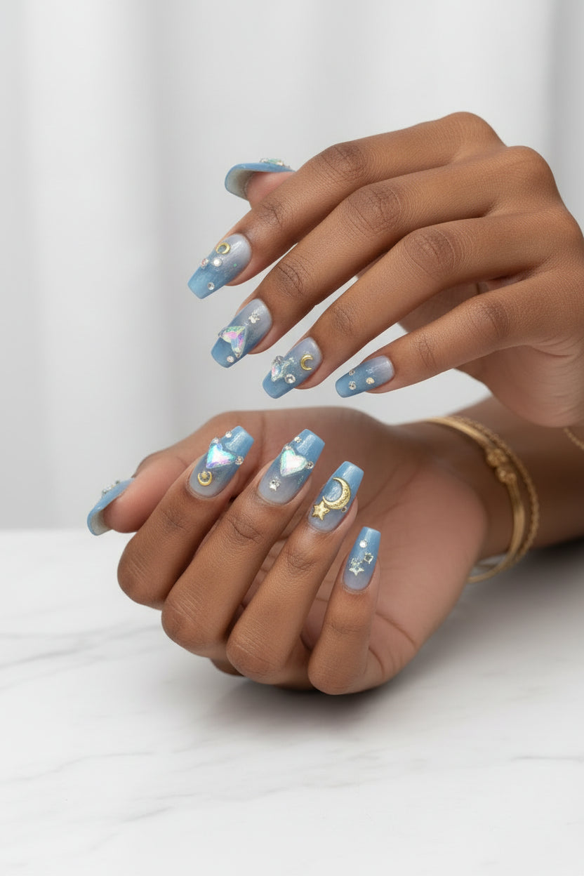 Ocean Moon Ballet Nails