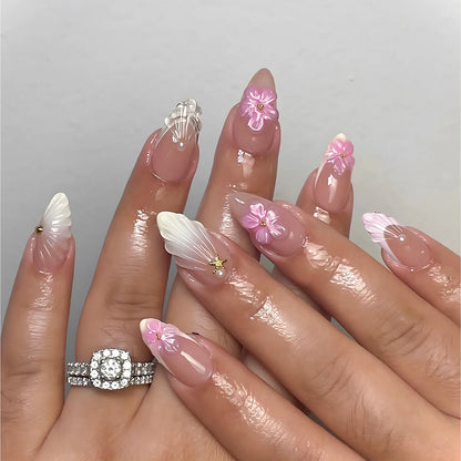 Blue Cat Eye Long Stiletto Press-On Nails