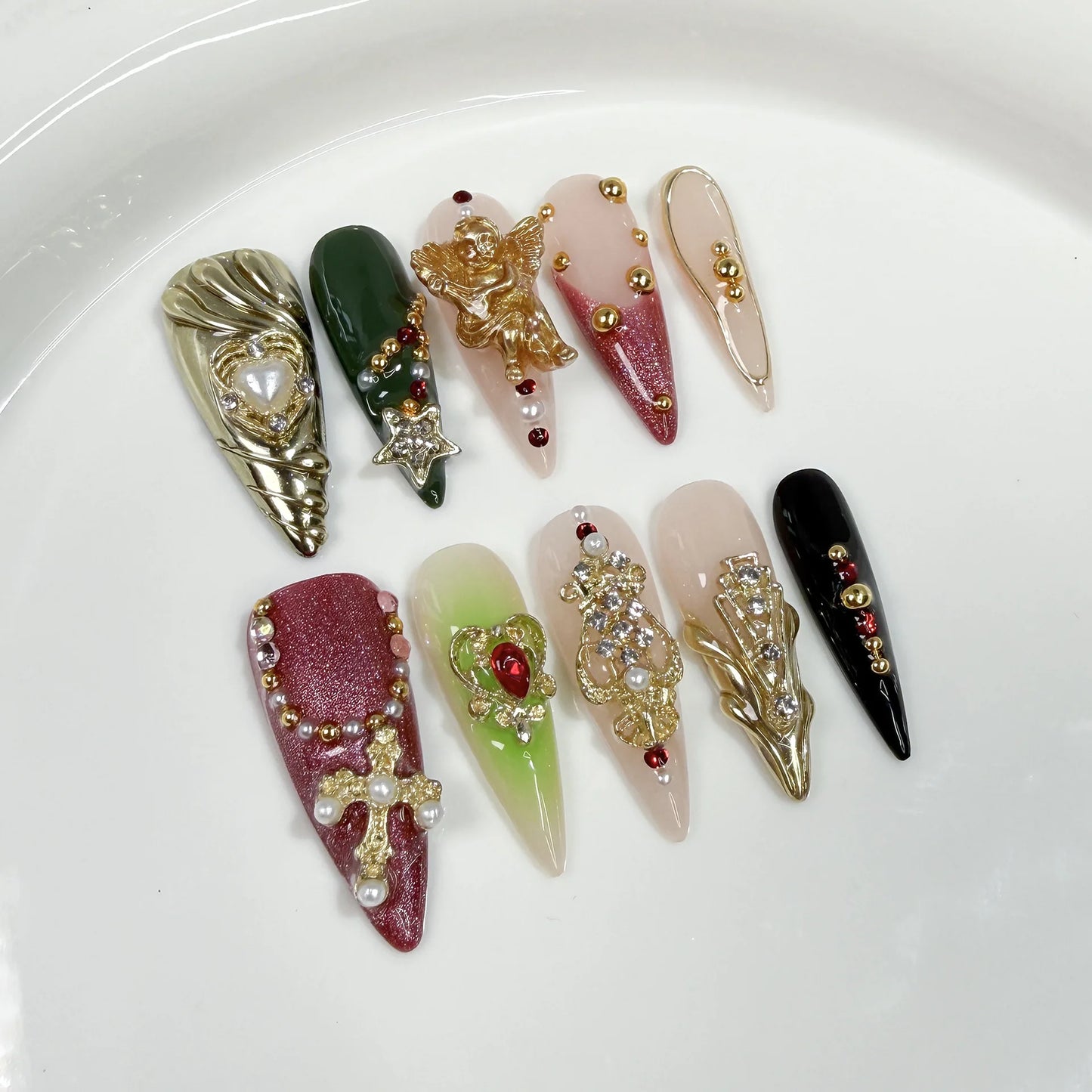 Halloween Y2K 3D Almond Press-On Nails