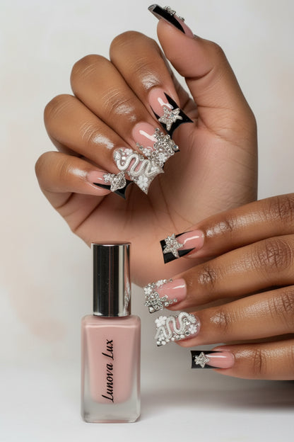 Black French Duck Nails