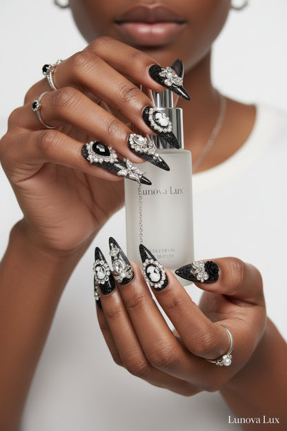 Y2k Punk Bow Coffin Nails