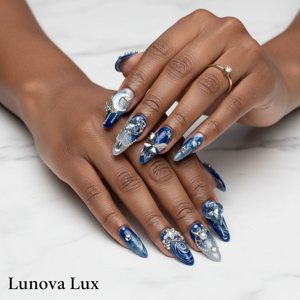 Glossy Handmade Press-On Nails