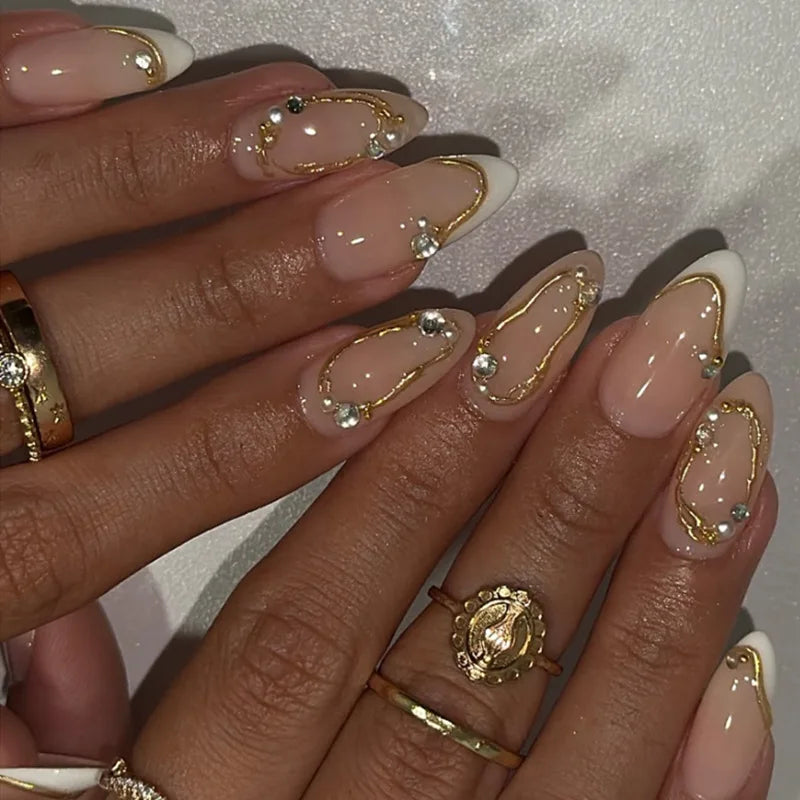 Blue Cat Eye Long Stiletto Press-On Nails