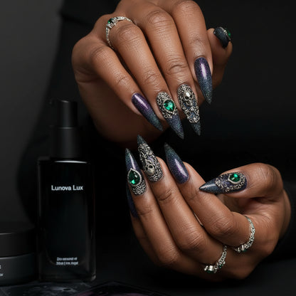 Y2k Punk Bow Coffin Nails