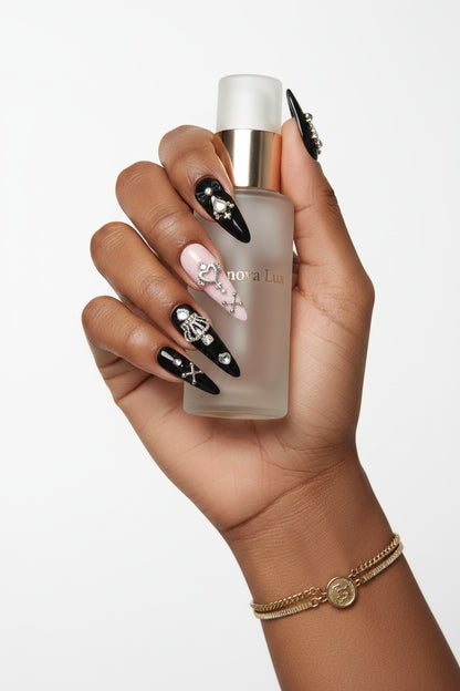 Y2k Punk Bow Coffin Nails
