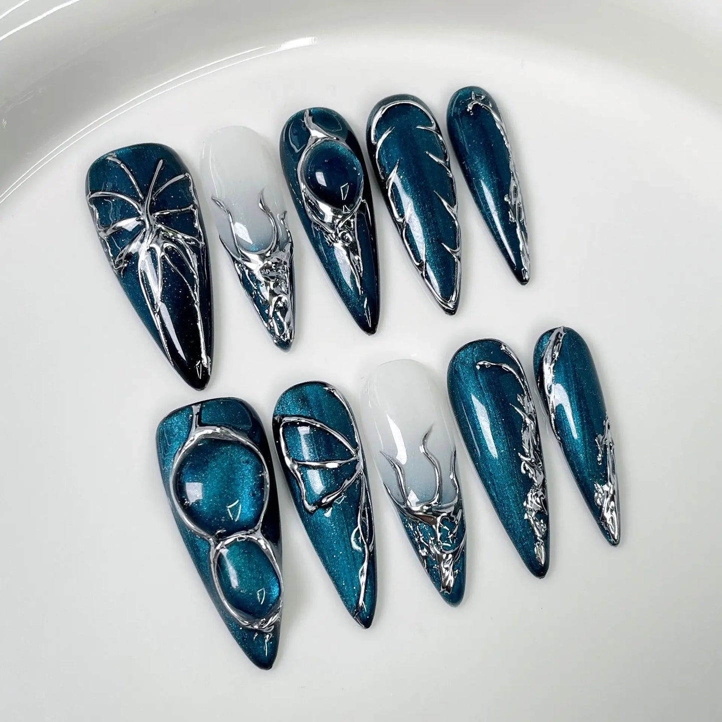 Halloween Y2K 3D Almond Press-On Nails
