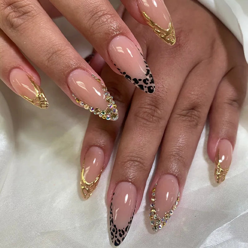 Blue Cat Eye Long Stiletto Press-On Nails