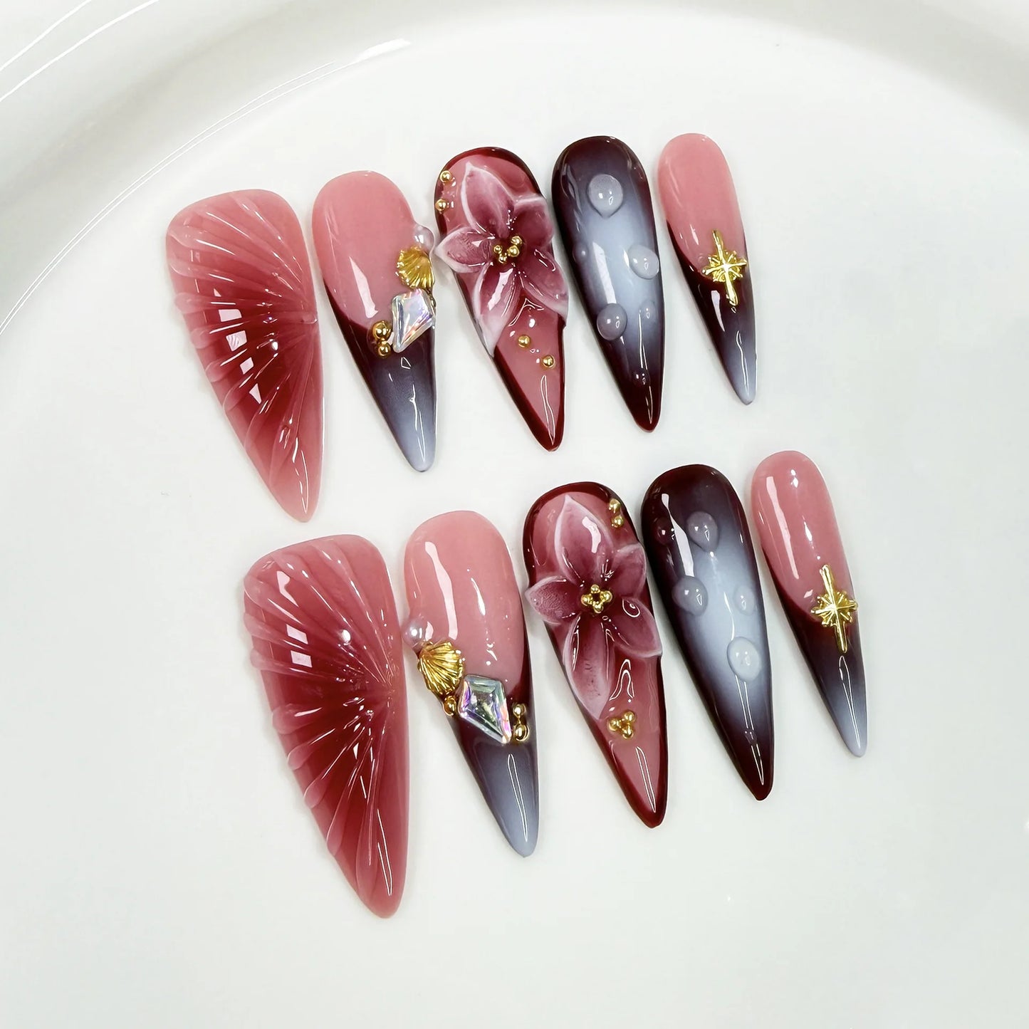 Halloween Y2K 3D Almond Press-On Nails