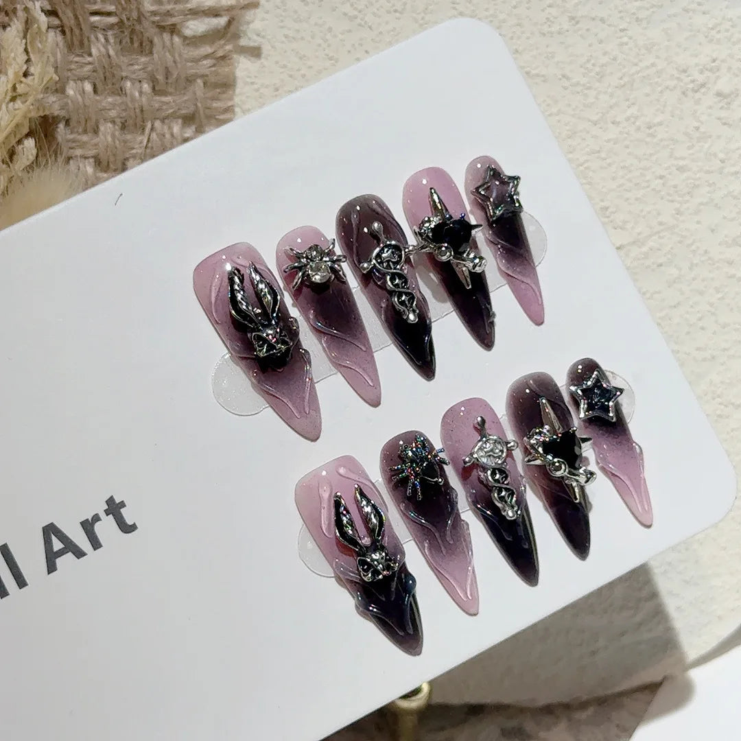 Halloween Y2K 3D Almond Press-On Nails
