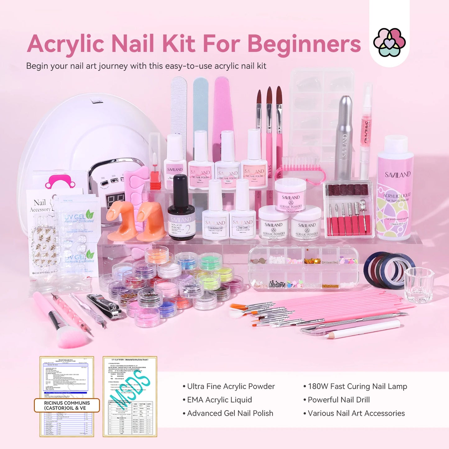 Saviland Complete Acrylic Nail Kit